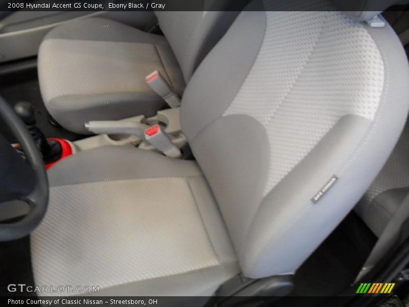 Ebony Black / Gray 2008 Hyundai Accent GS Coupe