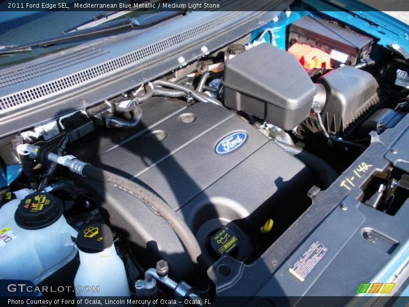 Mediterranean Blue Metallic / Medium Light Stone 2011 Ford Edge SEL