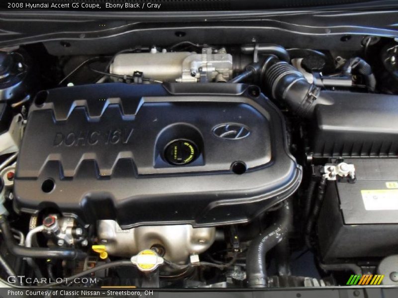 Ebony Black / Gray 2008 Hyundai Accent GS Coupe