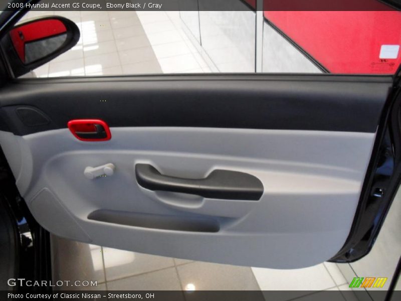 Ebony Black / Gray 2008 Hyundai Accent GS Coupe