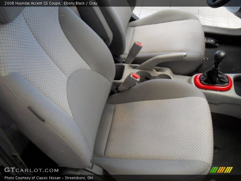 Ebony Black / Gray 2008 Hyundai Accent GS Coupe