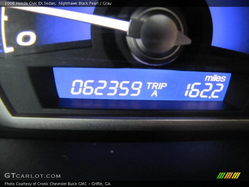 Nighthawk Black Pearl / Gray 2008 Honda Civic EX Sedan