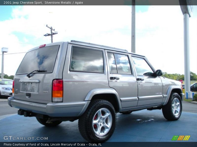 Silverstone Metallic / Agate 2001 Jeep Cherokee Sport