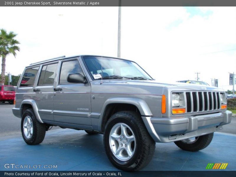 Silverstone Metallic / Agate 2001 Jeep Cherokee Sport