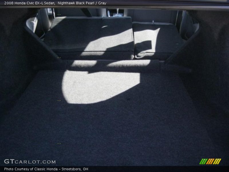 Nighthawk Black Pearl / Gray 2008 Honda Civic EX-L Sedan