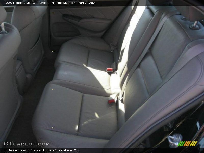 Nighthawk Black Pearl / Gray 2008 Honda Civic EX-L Sedan