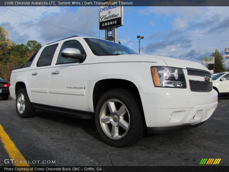 Summit White / Dark Titanium/Light Titanium 2008 Chevrolet Avalanche LTZ