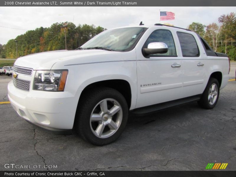 Summit White / Dark Titanium/Light Titanium 2008 Chevrolet Avalanche LTZ