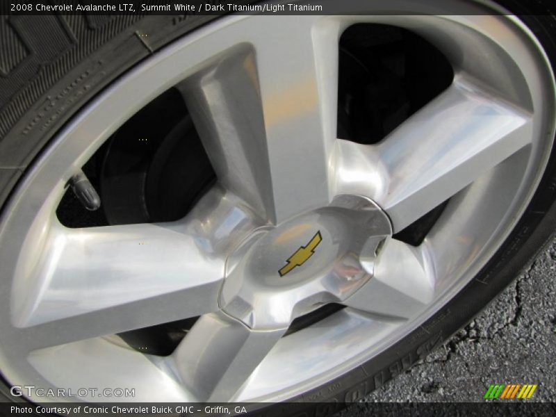 Summit White / Dark Titanium/Light Titanium 2008 Chevrolet Avalanche LTZ