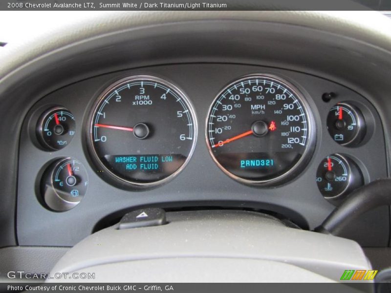 Summit White / Dark Titanium/Light Titanium 2008 Chevrolet Avalanche LTZ