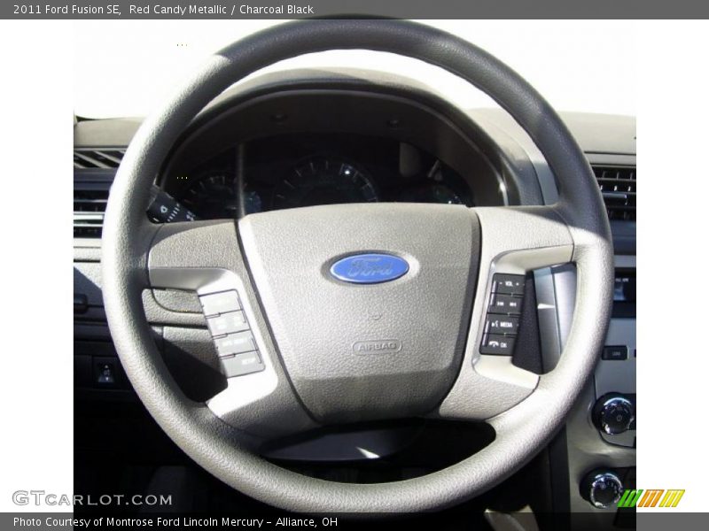 Red Candy Metallic / Charcoal Black 2011 Ford Fusion SE