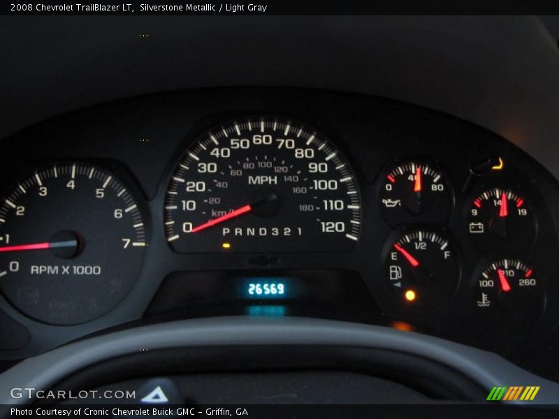 Silverstone Metallic / Light Gray 2008 Chevrolet TrailBlazer LT