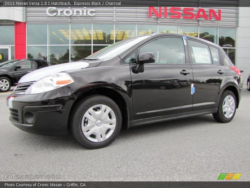 Espresso Black / Charcoal 2011 Nissan Versa 1.8 S Hatchback