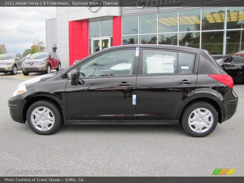 Espresso Black / Charcoal 2011 Nissan Versa 1.8 S Hatchback
