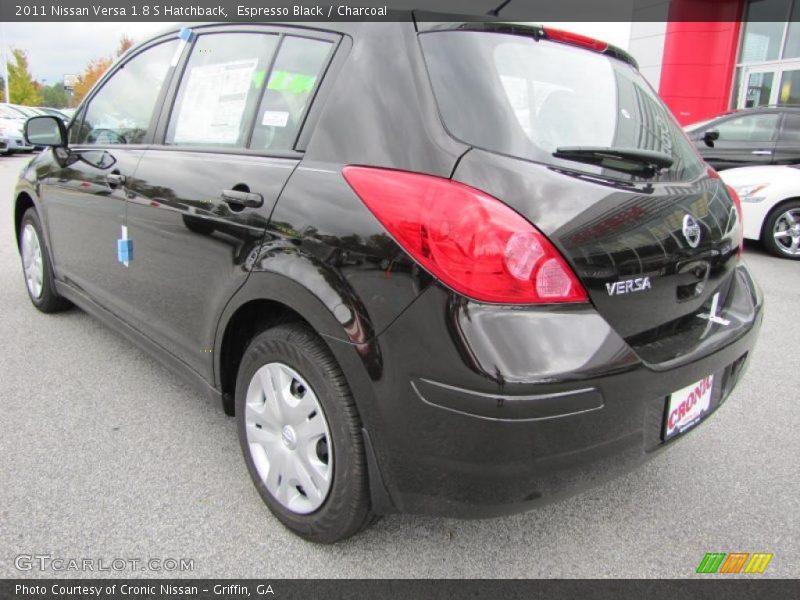 Espresso Black / Charcoal 2011 Nissan Versa 1.8 S Hatchback