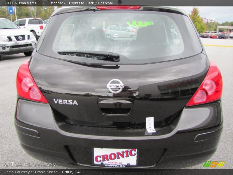 Espresso Black / Charcoal 2011 Nissan Versa 1.8 S Hatchback