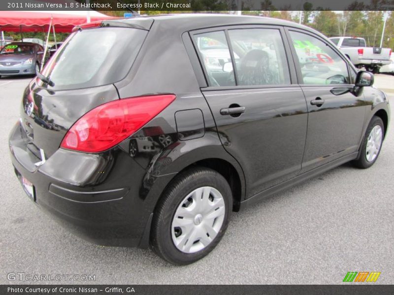 Espresso Black / Charcoal 2011 Nissan Versa 1.8 S Hatchback