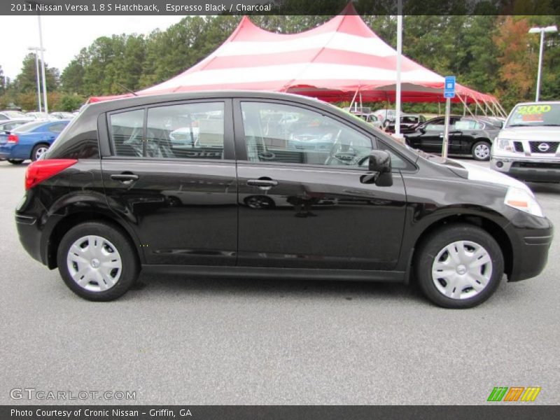 Espresso Black / Charcoal 2011 Nissan Versa 1.8 S Hatchback