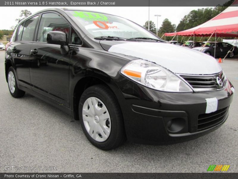 Espresso Black / Charcoal 2011 Nissan Versa 1.8 S Hatchback