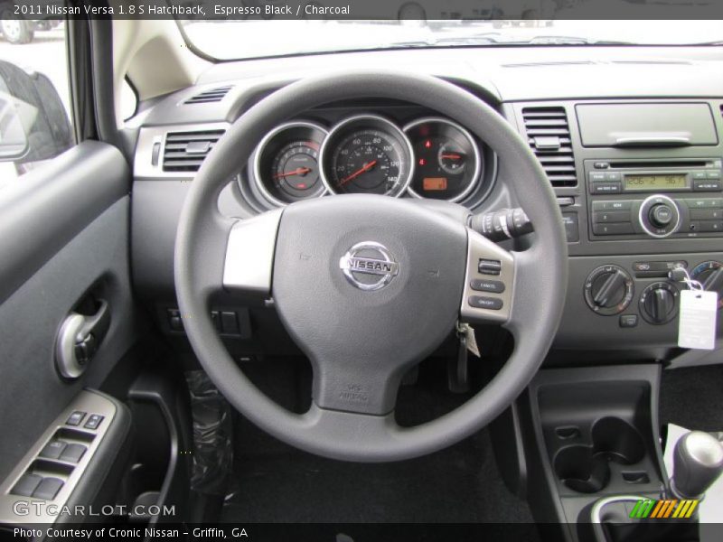 Espresso Black / Charcoal 2011 Nissan Versa 1.8 S Hatchback