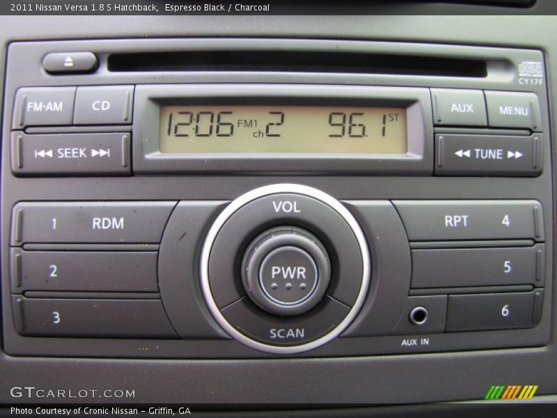 Espresso Black / Charcoal 2011 Nissan Versa 1.8 S Hatchback