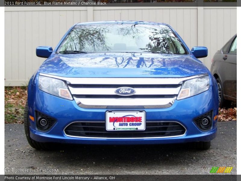 Blue Flame Metallic / Charcoal Black 2011 Ford Fusion SE