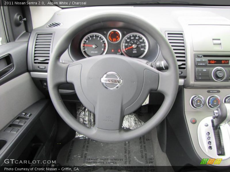Aspen White / Charcoal 2011 Nissan Sentra 2.0