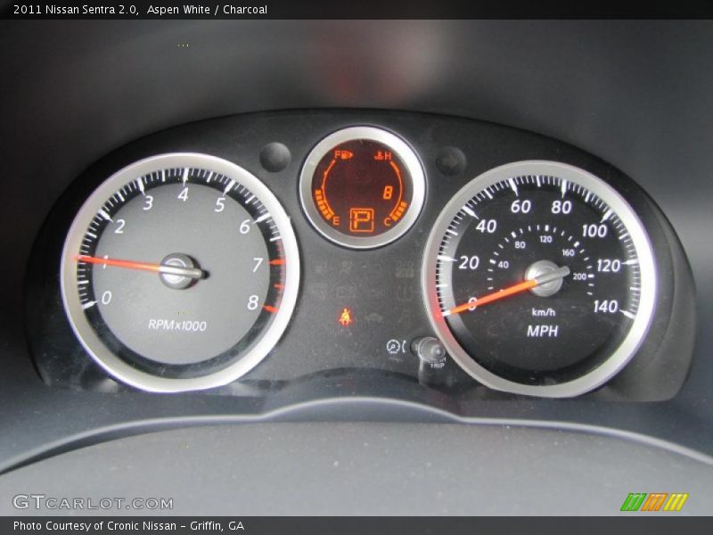 Aspen White / Charcoal 2011 Nissan Sentra 2.0
