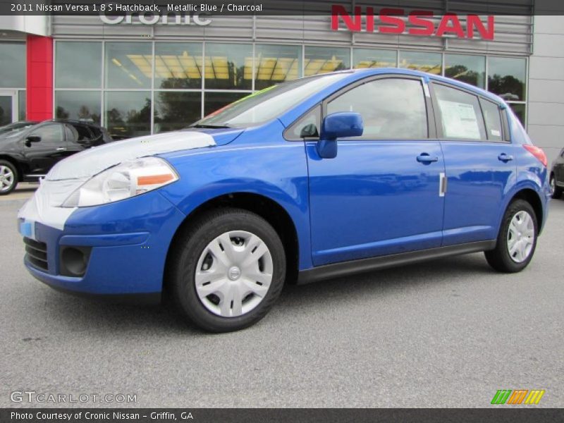 Metallic Blue / Charcoal 2011 Nissan Versa 1.8 S Hatchback