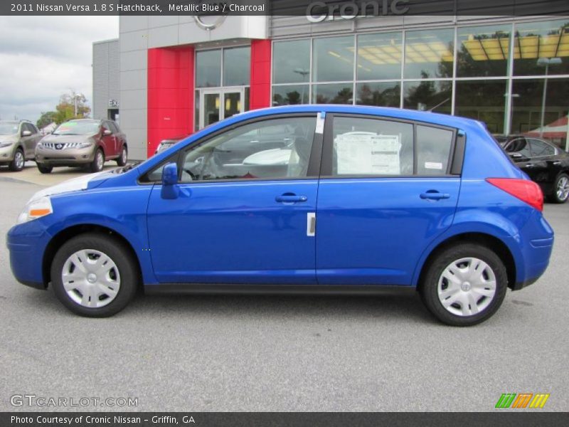 Metallic Blue / Charcoal 2011 Nissan Versa 1.8 S Hatchback