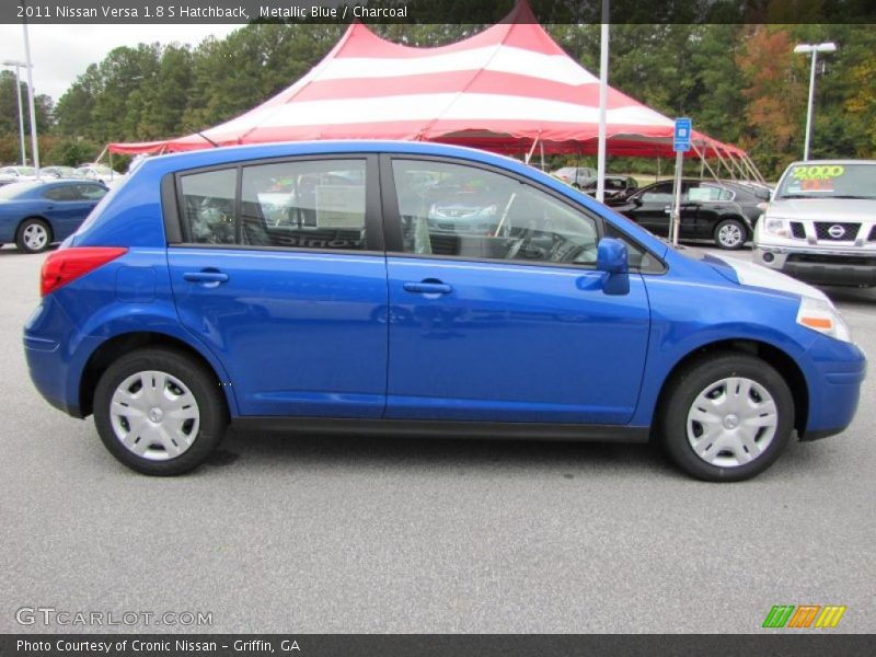 Metallic Blue / Charcoal 2011 Nissan Versa 1.8 S Hatchback