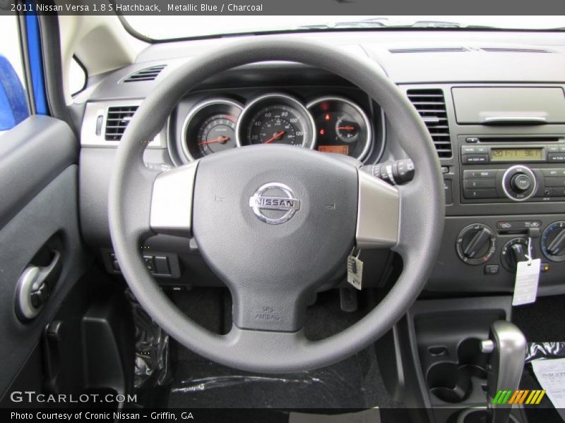 Metallic Blue / Charcoal 2011 Nissan Versa 1.8 S Hatchback