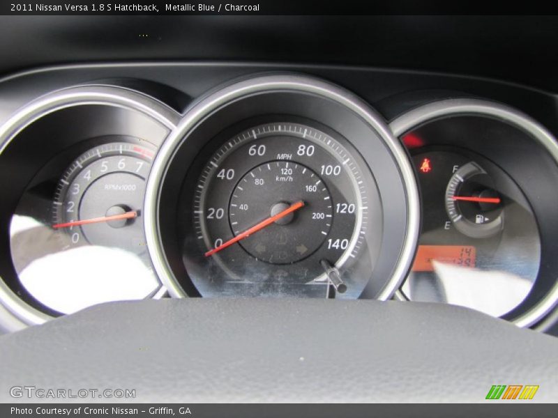 Metallic Blue / Charcoal 2011 Nissan Versa 1.8 S Hatchback