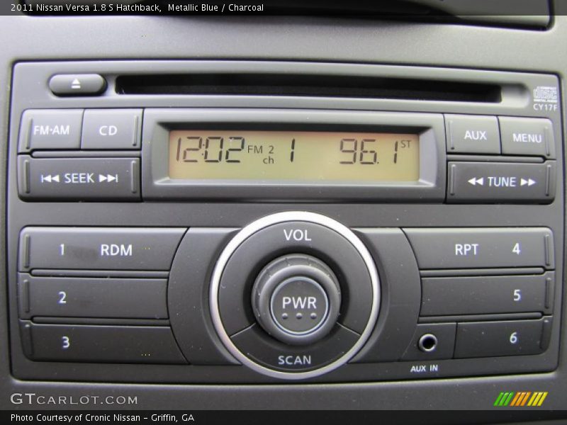 Metallic Blue / Charcoal 2011 Nissan Versa 1.8 S Hatchback