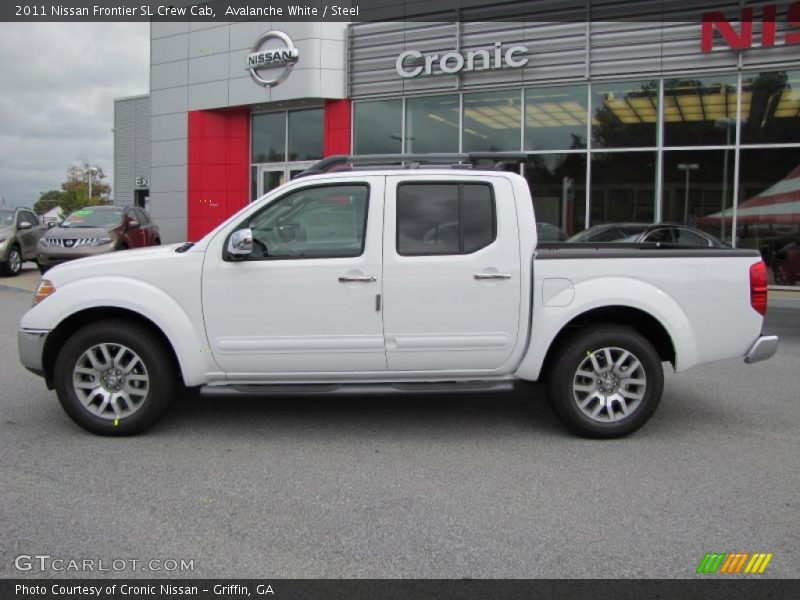 Avalanche White / Steel 2011 Nissan Frontier SL Crew Cab