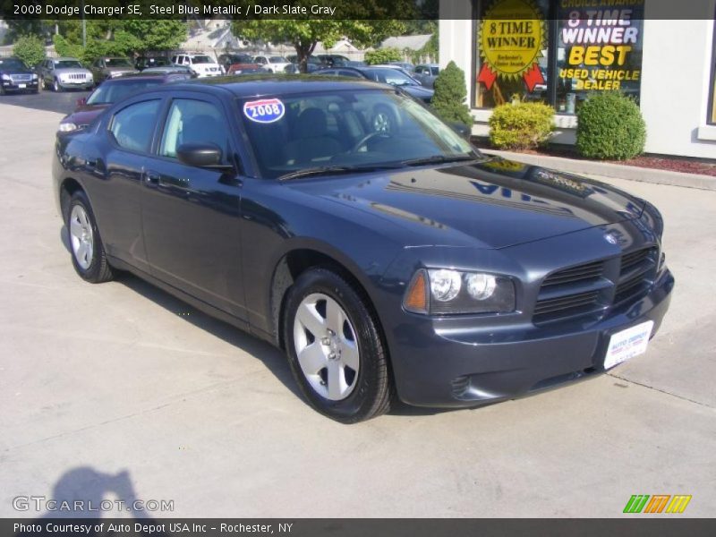 Steel Blue Metallic / Dark Slate Gray 2008 Dodge Charger SE