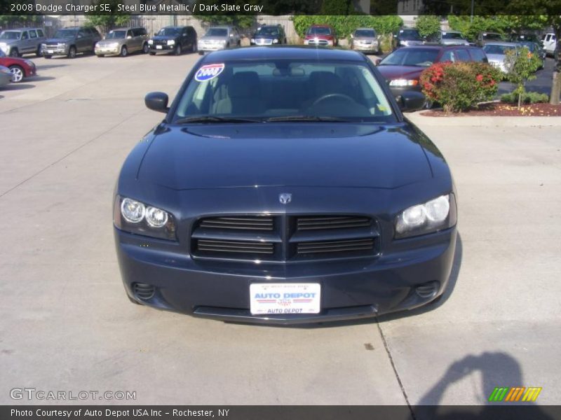 Steel Blue Metallic / Dark Slate Gray 2008 Dodge Charger SE