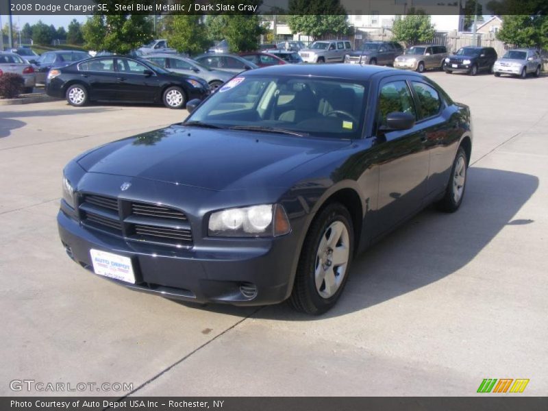 Steel Blue Metallic / Dark Slate Gray 2008 Dodge Charger SE