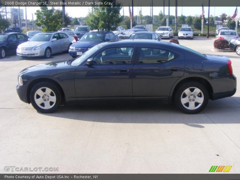 Steel Blue Metallic / Dark Slate Gray 2008 Dodge Charger SE