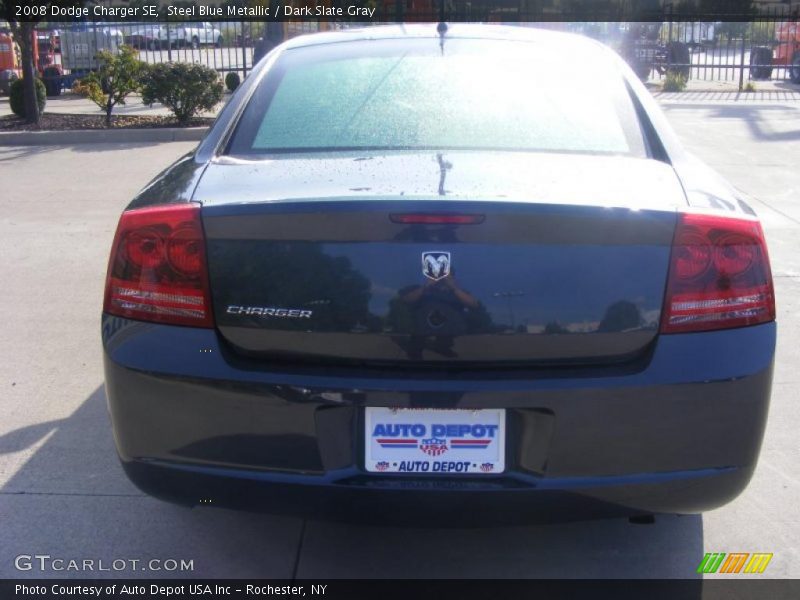 Steel Blue Metallic / Dark Slate Gray 2008 Dodge Charger SE