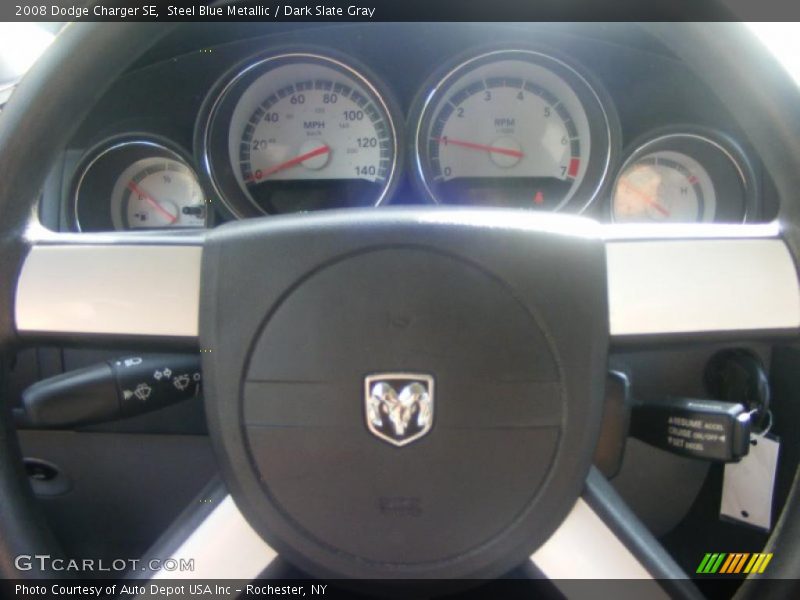 Steel Blue Metallic / Dark Slate Gray 2008 Dodge Charger SE