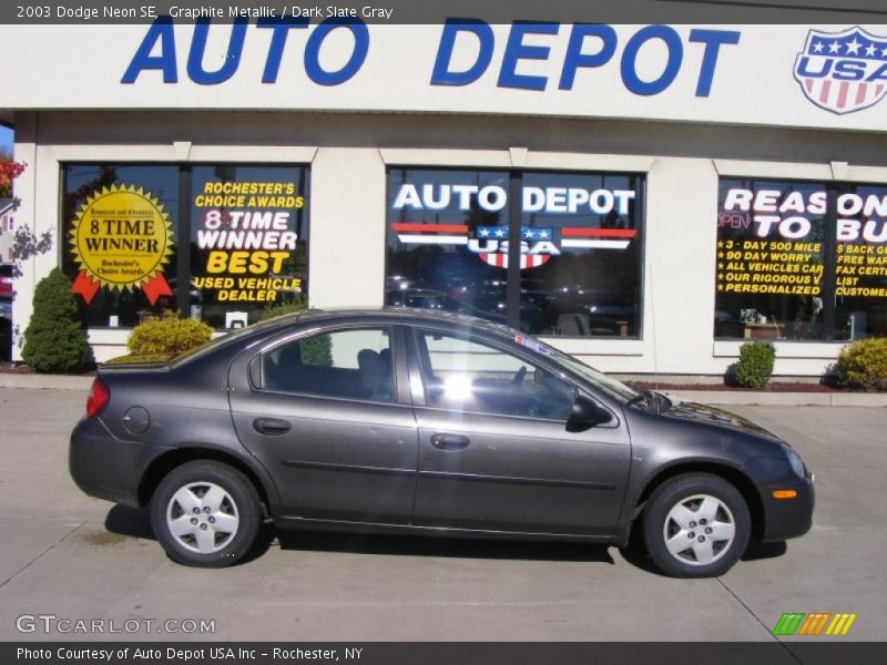 Graphite Metallic / Dark Slate Gray 2003 Dodge Neon SE