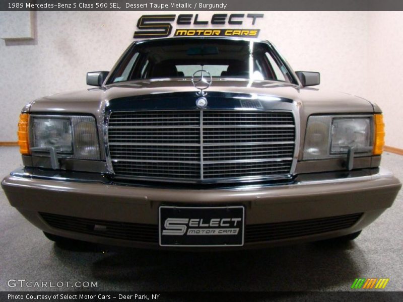 Dessert Taupe Metallic / Burgundy 1989 Mercedes-Benz S Class 560 SEL