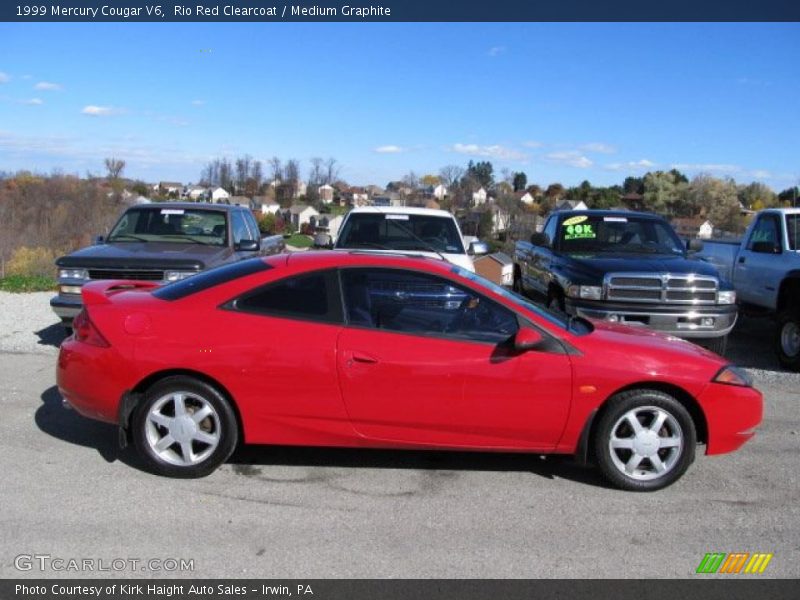 Rio Red Clearcoat / Medium Graphite 1999 Mercury Cougar V6