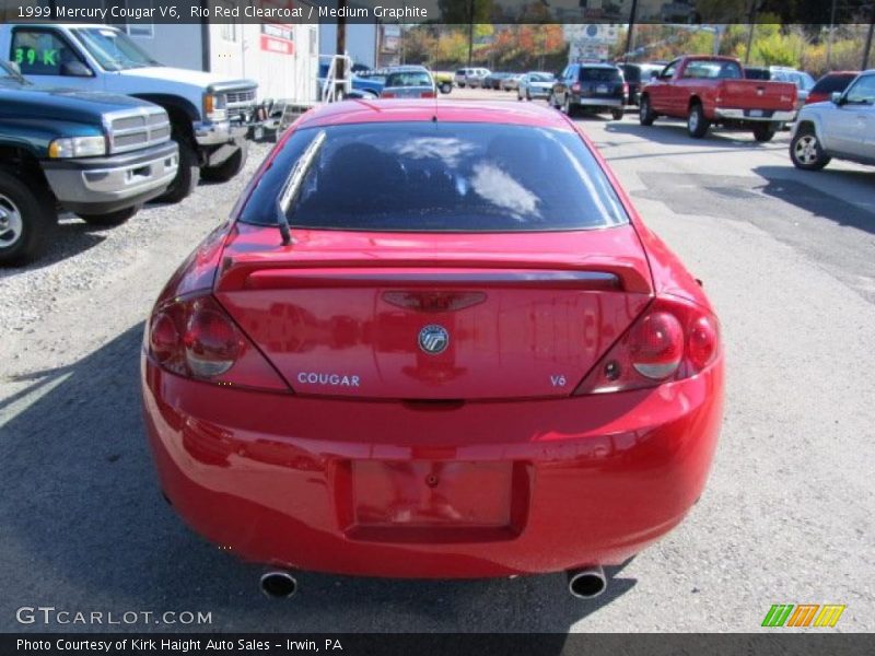 Rio Red Clearcoat / Medium Graphite 1999 Mercury Cougar V6