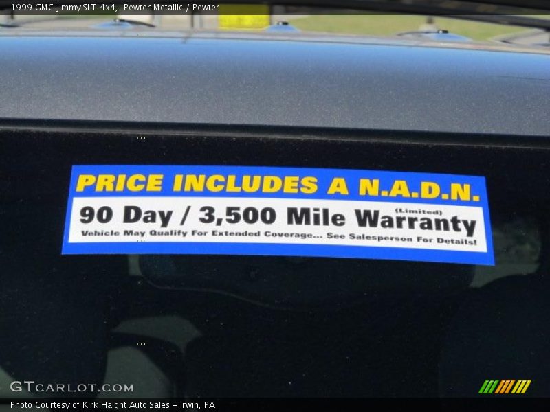 Pewter Metallic / Pewter 1999 GMC Jimmy SLT 4x4