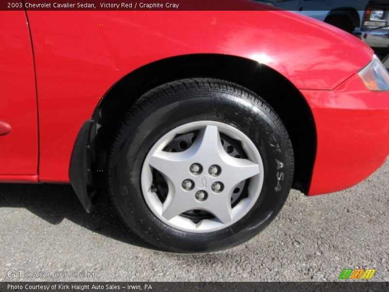 Victory Red / Graphite Gray 2003 Chevrolet Cavalier Sedan