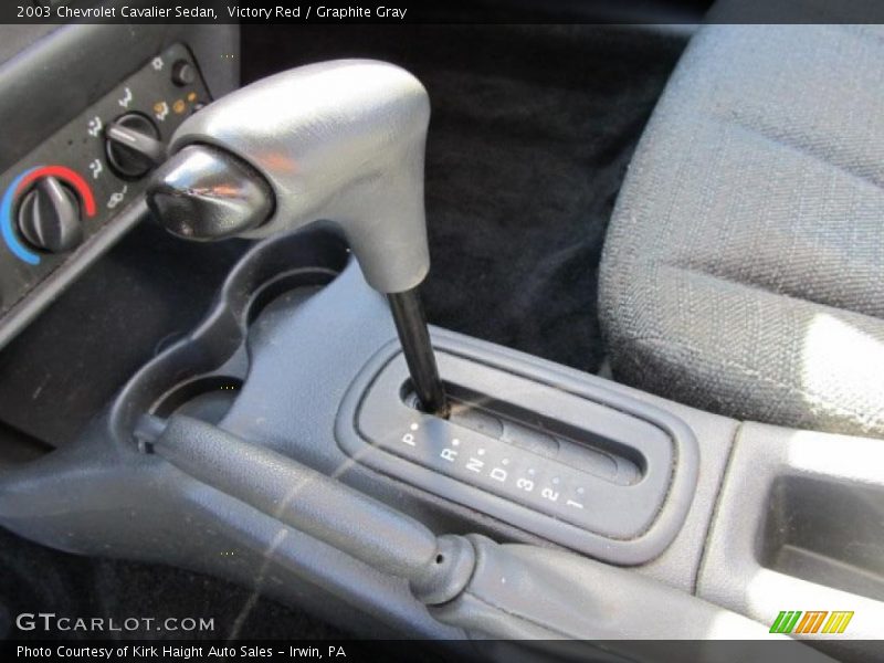 Victory Red / Graphite Gray 2003 Chevrolet Cavalier Sedan