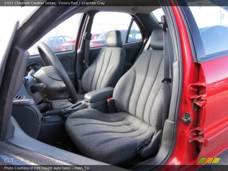 Victory Red / Graphite Gray 2003 Chevrolet Cavalier Sedan