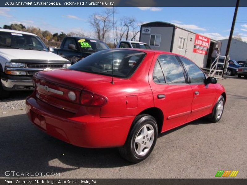 Victory Red / Graphite Gray 2003 Chevrolet Cavalier Sedan